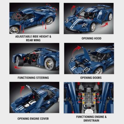 The Ultimate American Gt V2 ModelCars Building Block Toys | 3055PCS - Image 4