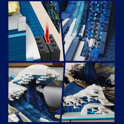 Iconic Great Wave of Kanagawa Building Blocks | 1832PCS Artistic Model Kit for Collectors - Image 5