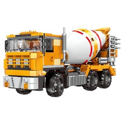 104B66B4-F8AF-41C3-8995-3A326B1B014E Cement Mixer Truck Model Building Block Toys | 656PCS - Image 1