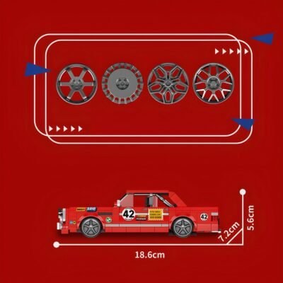 The Iconic 300 Sel "Red Pig" ModelCars Building Block Toys | 344PCS - Image 4
