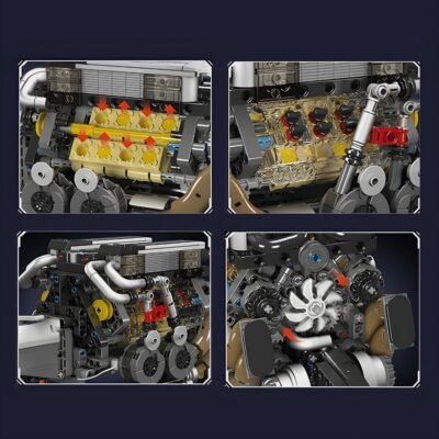 Motorised W16 Engine ModelCars Building Block Toys | 957PCS - Image 4