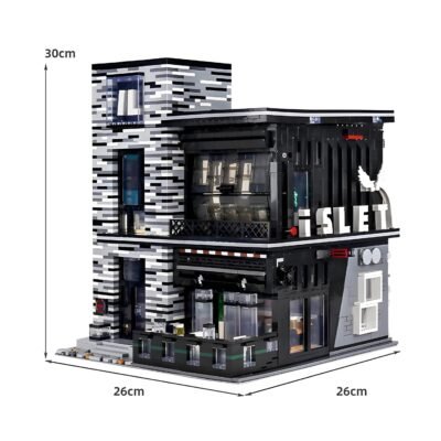 Vibrant Pub & Restaurant Building Blocks | 4002PCS Modular City Architecture Kit with LED Lights - Image 4