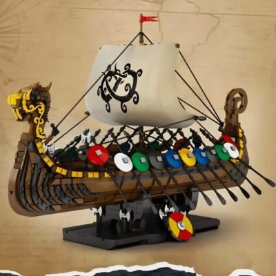 Viking Dragon Longship Model Building Block Toys | 2548PCS - Image 3
