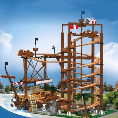 Thrilling Pirate Roller Coaster Building Blocks | 2173PCS Exciting Model Kit for Adventure Fans - Image 2