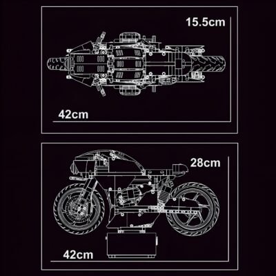 Satin Purple Hyperbike ModelCars Building Block Toys | 1446PCS - Image 5