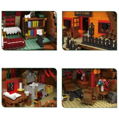 Charming Wooden Cabin in the Woods Building Blocks | 3398PCS Scenic Model Kit Ultimate Display for Nature Lovers - Image 3