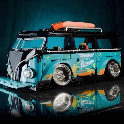 Stanced Classic Campervan Model Building Block Toys | 2549PCS - Image 3