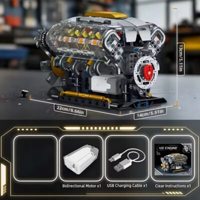 Motorised V8 Engine ModelCars Building Block Toys | 692PCS - Image 5