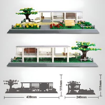Elegant Farnsworth House Building Blocks | 664PCS Modern Architectural Display Model Kit - Image 4