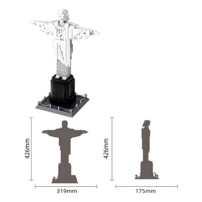 Majestic Christ The Redeemer Building Block Set | 974PCS Landmark Architecture Model - Image 3