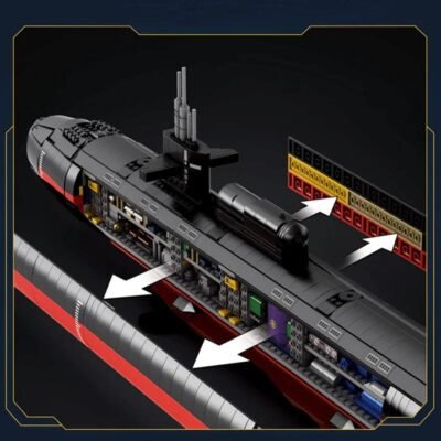 Military Los Angeles-Class Ssn Submarine Model Building Block Toys | 2987PCS - Image 4