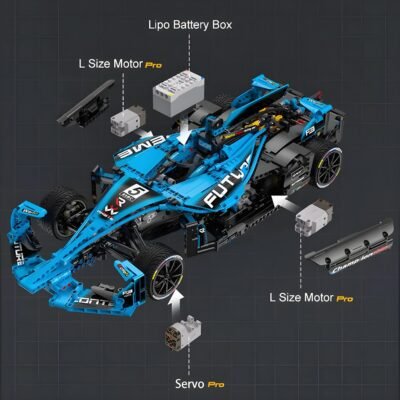 Gen 2 Electric Single Seater Race Car ModelCars Building Block Toys | 1666PCS - Image 5