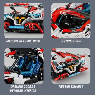 Drifting "Intense Emotion" Hypercar ModelCars Building Block Toys | 2731PCS - Image 7