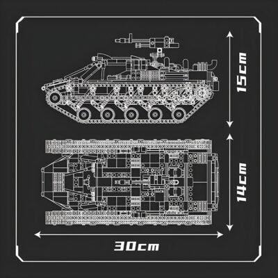 All Terrain Military Tank Ev2 Model Building Block Toys | 1047PCS - Image 5
