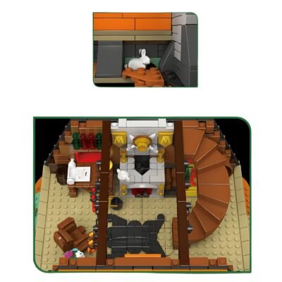 Charming Wooden Cabin in the Woods Building Blocks | 3398PCS Scenic Model Kit Ultimate Display for Nature Lovers - Image 4