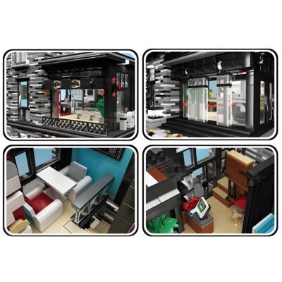 Vibrant Pub & Restaurant Building Blocks | 4002PCS Modular City Architecture Kit with LED Lights - Image 2