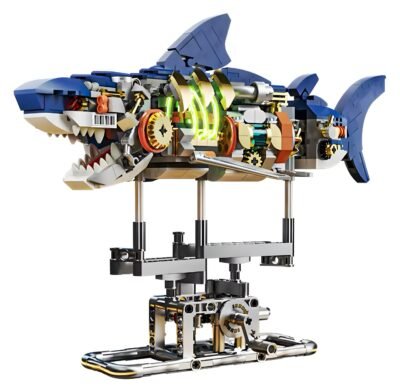 6605D858-6818-4CDB-BD88-96CCB5F0E824 Mechanical Shark Model Building Block Toys | 692PCS - Image 1