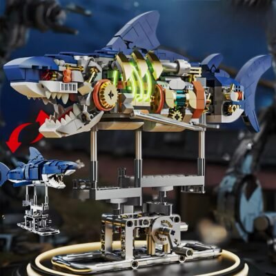 Mechanical Shark Model Building Block Toys | 692PCS - Image 2