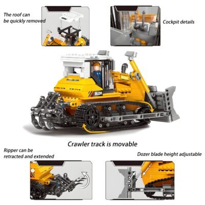 Bulldozer Model Building Block Toys | 704PCS - Image 3