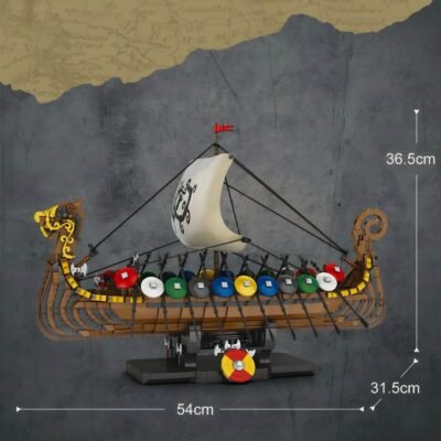 Viking Dragon Longship Model Building Block Toys | 2548PCS - Image 7