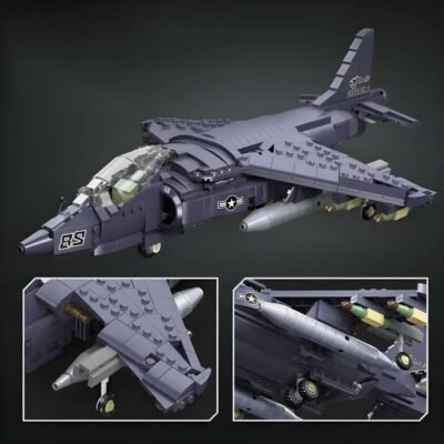 Av-8 Sea Harrier Aircraft Model Building Block Toys | 805PCS - Image 3