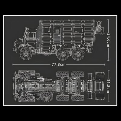 Remote Controlled 6 Wheeled Unimog Model Building Block Toys | 6690PCS - Image 9