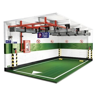 2436PCS Ultimate 1:8 Scale Car Park Display Model – Building Block Garage Set with LED Lights