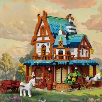 Enchanting Medieval Post Station Building Blocks | 1769PCS Historic Architecture Model Kit - Image 2