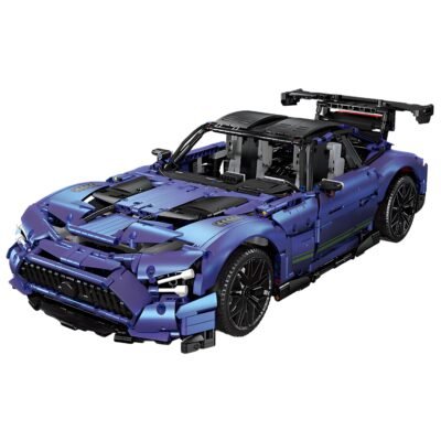 9738BF86-C0B6-4573-855E-0FD31A58E074 Satin Blue Amg Gtr ModelCars Building Block Toys | 2887PCS - Image 1
