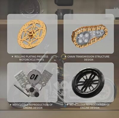 Retro Bike ModelCars Building Block Toys | 444PCS - Image 3