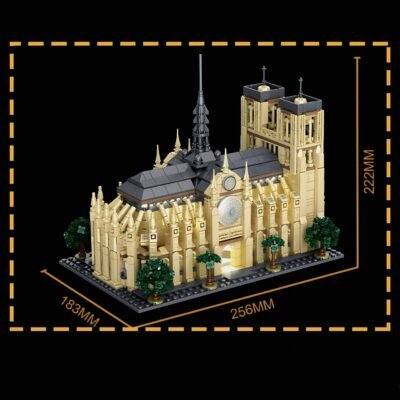 Majestic Notre Dame Cathedral Building Blocks | 1758PCS Iconic Gothic Architecture Model Kit - Image 5