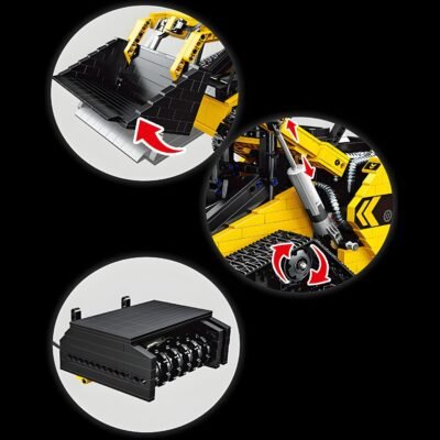Remote Controlled Compact Track Loader Model Building Block Toys | 1800PCS - Image 5