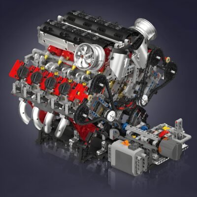 Motorised Italian V8 Engine ModelCars Building Block Toys | 2717PCS - Image 2