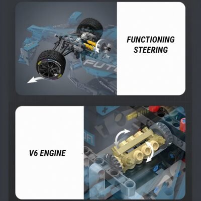 Gen 2 Electric Single Seater Race Car ModelCars Building Block Toys | 1666PCS - Image 11