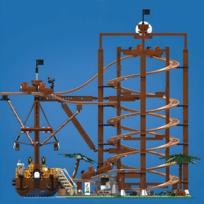 Thrilling Pirate Roller Coaster Building Blocks | 2173PCS Exciting Model Kit for Adventure Fans - Image 3