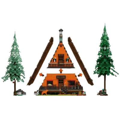 Charming Wooden Cabin in the Woods Building Blocks | 3398PCS Scenic Model Kit Ultimate Display for Nature Lovers - Image 5
