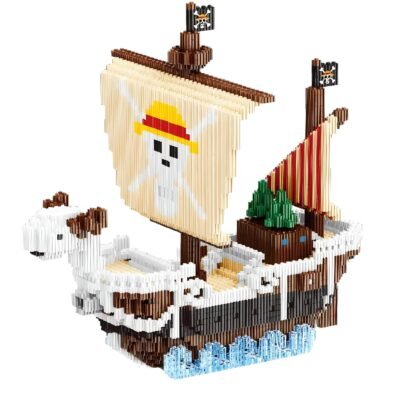 2250PCS Going Merry One Piece Ship Model Building Block Toy Set for Anime Fans
