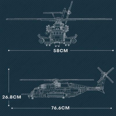 Ch-53 Transport Helicopter Model Building Block Toys | 2192PCS - Image 7