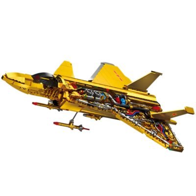 DAEFA97D-890F-4A91-A517-3DAB88D13E81 Collector'S Golden Edition J-20 Model Building Block Toys | 1199PCS - Image 1