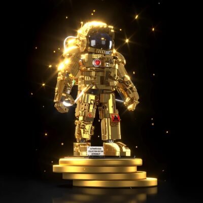 Golden Astronaut Model Building Block Toys | 992PCS - Image 3