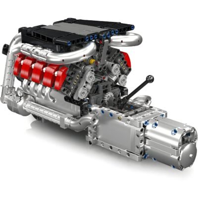 Motorised German V8 Engine With Gearbox ModelCars Building Block Toys | 1168PCS - Image 3