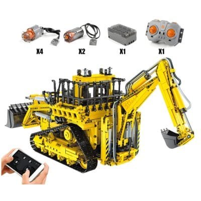 Remote Controlled Pneumatic Backhoe Loader Model Building Block Toys | 3960PCS - Image 5