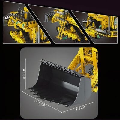 Remote Controlled Pneumatic Backhoe Loader Model Building Block Toys | 3960PCS - Image 3