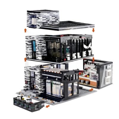 Vibrant Pub & Restaurant Building Blocks | 4002PCS Modular City Architecture Kit with LED Lights - Image 3