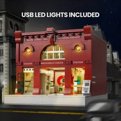 Iconic London Underground Station Building Blocks | 1834PCS Realistic Modular Model Kit - Image 4