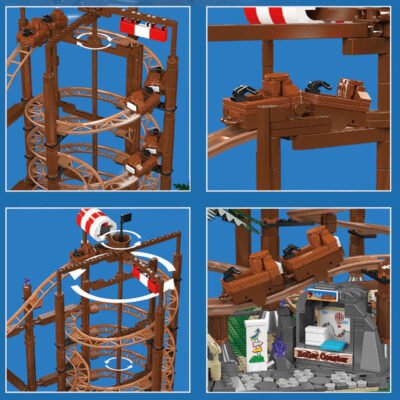 Thrilling Pirate Roller Coaster Building Blocks | 2173PCS Exciting Model Kit for Adventure Fans - Image 5