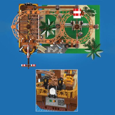 Thrilling Pirate Roller Coaster Building Blocks | 2173PCS Exciting Model Kit for Adventure Fans - Image 6