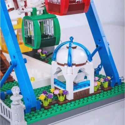 Spectacular Motorised Ferris Wheel Building Blocks | 3835PCS Largest LED Light-Up Model Kit - Image 6