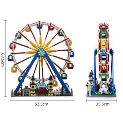 Spectacular Motorised Ferris Wheel Building Blocks | 3835PCS Largest LED Light-Up Model Kit - Image 10