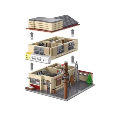 Ultimate Initial D Fujiwara Tofu Shop Building Blocks | 1908PCS Anime Model Kit Perfect Gift for Drift Fans - Image 2